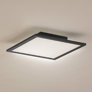 Lindby Panel LED Enhife, czarny, 30 x 30 cm, metalowy, 4000K