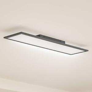 Lindby Panel LED Enhife, czarny, 80 x 20 cm, metalowy, 4000K