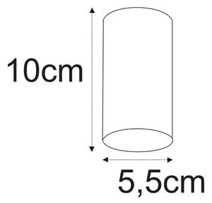 Czarny plafon tuba krótki spot 10 cm - A733 Z5-R94