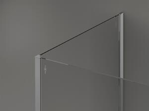 Mexen Kioto ścianka prysznicowa Walk-in 90 x 70 x 30 cm, czarny wzór, chrom - 800-090-070-221-01-70-030