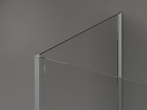 Mexen Kioto ścianka prysznicowa Walk-in 90 x 70 cm, czarny wzór, chrom - 800-090-212-01-70-070