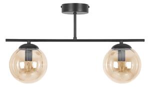 Bursztynowa podwójna lampa sufitowa loft - 4X A704 S0-G53
