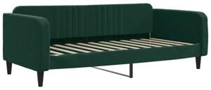 Sofa rozsuwana, ciemnozielona, 90x200 cm, aksamit