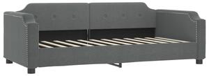 Sofa z funkcją spania, ciemnoszara, 100x200 cm, obita tkaniną