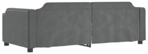 Sofa z funkcją spania, ciemnoszara, 100x200 cm, obita tkaniną