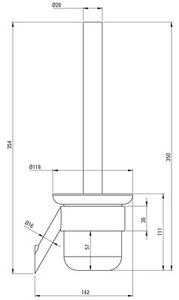 Szczotka WC DEANTE Silia ADI C711 Brąz szczotkowany