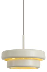Lampa wisząca retro beżowa z metalowym kloszem - Ophelia