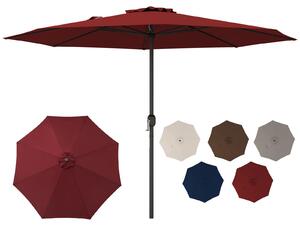 KOMFOTTEU 360 cm parasol z korb, parasol tarasowy z wentylowanym daszkiem, parasol ogrodowy z 8 ebrami, parasol plaowy do ogrodu, na pla i przy basen