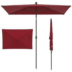 KOMFOTTEU Parasol ogrodowy prostoktny 213 x 140 x 245 cm, parasol ogrodowy z moliwoci pochylenia o 30°, parasol balkonowy z torb transportow i oson przeciwsoneczn, parasol tarasowy na balkon, basen, pla