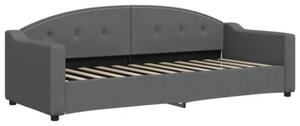 Sofa rozsuwana z materacami, ciemnoszara, 80x200 cm, tkanina