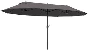 Outsunny parasol ogrodowy parasol owalny parasol podwójny parasol z korbką 84D-030V01