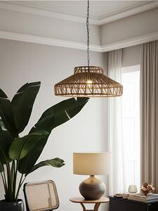 Sinsay - Pleciony klosz do lampy w stylu boho - kremowy