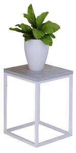 Minimalistyczny kwietnik biały + beton A3-M75