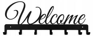 Wieszak na ubrania 57cm x 24cm Welcome Metal Czarny PROMOCJA I ArtDHome