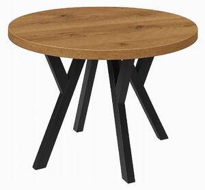 Stół ława okrągły 100cm blat 3,6cm Metal Dąb Craft PROMOCJA I ArtDHome