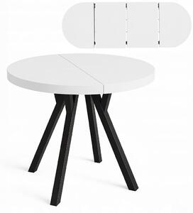 Stół rozsuwany okrągły 80/180cm blat 3,6cm Metal Biały PROMOCJA I ArtDHome