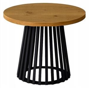 Stół ława Lamele okrągły 80cm blat 3,6cm masywna Metal PROMOCJA I ArtDHome