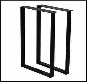 Nogi metalowe do stołu biurka 50x72 cm czarne 6x2 cm LOFT PROMOCJA I ArtDHome