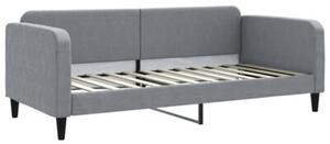 Sofa rozsuwana, jasnoszara, 90x200 cm, tkanina