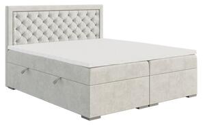 Eleganckie łóżko kontynentalne posiadające materac i opcję pojemnika na pościel BELLA 120x200