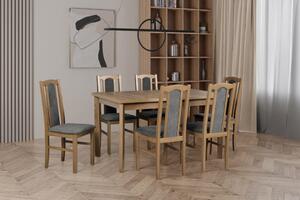 MebleMWM Zestaw stół i 6 krzeseł drewnianych MODENA 1 P + BOS 7