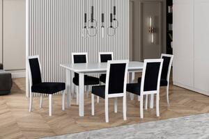 MebleMWM Zestaw stół i 6 krzeseł drewnianych WENUS 5 S + ROMA 3