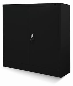 Metalowa szafka z drzwiami BEATA, 900 x 930 x 400 mm, czarna