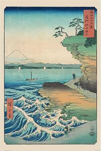 Plakat, Obraz Hiroshige - Seashore at Hoda, (61 x 91.5 cm)