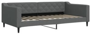 Sofa z materacem do spania, ciemnoszara, 100x200 cm, tkanina