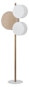 Lampa podłogowa TK Lighting PULSE 5960 3xE27 biała/drewno sosna – nowoczesna do salonu i sypialni IP20 230V