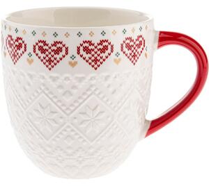 Porcelanowy kubek Pletené srdce 630 ml