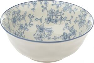 Ceramiczna miska do serwowania Delikatne kwiaty 20cm, niebieska