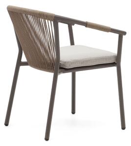 Beżowe metalowe krzesło ogrodowe Xelida – Kave Home