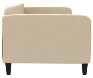 Sofa z funkcją spania, kremowe, 90x200 cm, obita tkaniną