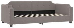Sofa rozsuwana z materacami, kolor taupe, 90x200 cm, tkanina