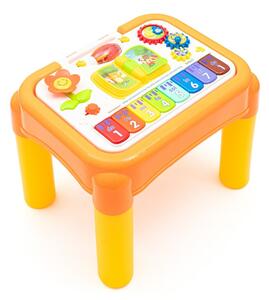 Baby Mix Wielofunkcyjny muzyczny stolik edukacyjny 3w1, żółty