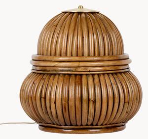 Mała lampa podłogowa z rattanu Bohemian