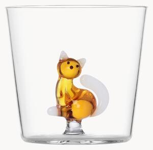 Ręcznie wykonany kubek ze szkła borokrzemowego Tabby Cat