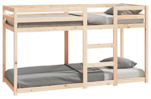 Łóżko piętrowe, 75x190 cm, lite drewno sosnowe