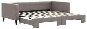 Sofa rozsuwana, kolor taupe, 100x200 cm, tkanina