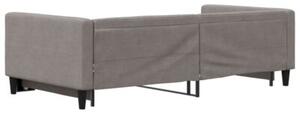Sofa rozsuwana, kolor taupe, 100x200 cm, tkanina