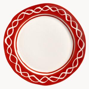 Komplet ręcznie malowanych talerzy śniadaniowych z porcelany Festivo, 2 elem