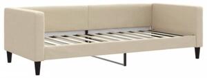 Sofa z materacem do spania, kremowa, 90x200 cm, tkanina