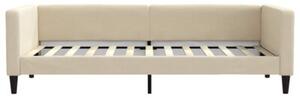 Sofa z materacem do spania, kremowa, 90x200 cm, tkanina