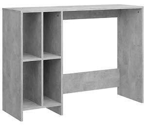 Biurko z półkami na książki w kolorze szarego betonu - Salzo