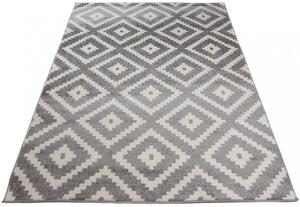 Szary dywan w marokański wzór geometryczny - Mistic 9X