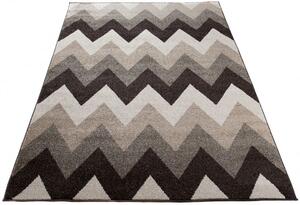 Brązowy dywan nowoczesny w zygzaki - Maero 10X