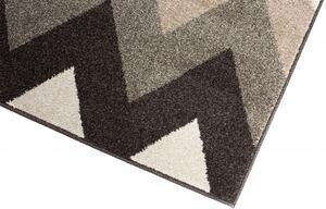 Brązowy dywan nowoczesny w zygzaki - Maero 10X