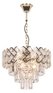Złoty żyrandol glamour z kryształkami - S880-Zevi