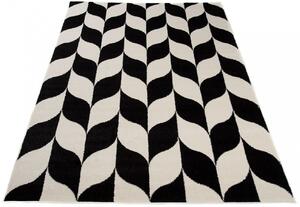 Czarno biały dywan nowoczesny w jodełkę - Maero 7X